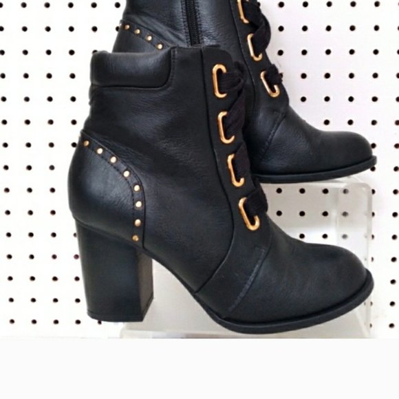 Black Women's Boots |Ankle Boots Comfort Round Toe Heel Height 3" Size 8 Medium - Picture 11 of 11